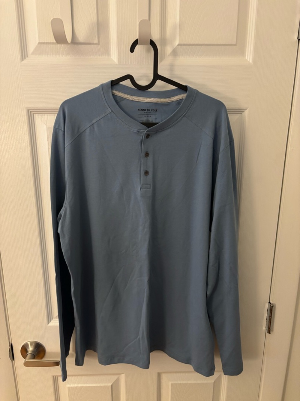 Kenneth Cole Light Blue Long-Sleeve Henley
